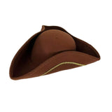 Maxbell Pirate Hat Gift for Adults, Men Women for Halloween Fancy Dress Role Playing Brown