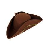 Maxbell Pirate Hat Gift for Adults, Men Women for Halloween Fancy Dress Role Playing Brown