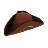 Maxbell Pirate Hat Gift for Adults, Men Women for Halloween Fancy Dress Role Playing Brown