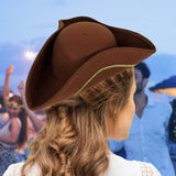 Maxbell Pirate Hat Gift for Adults, Men Women for Halloween Fancy Dress Role Playing Brown