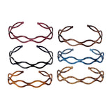 Maxbell 3 Pieces Headband Decoration Accessories Gifts Professional Stylish Headwrap Red Black Brown