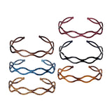 Maxbell 3 Pieces Headband Decoration Accessories Gifts Professional Stylish Headwrap Red Black Brown