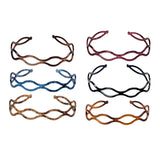 Maxbell 3 Pieces Headband Decoration Accessories Gifts Professional Stylish Headwrap Red Black Brown
