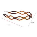 Maxbell 3 Pieces Headband Decoration Accessories Gifts Professional Stylish Headwrap Red Black Brown