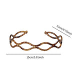 Maxbell 3 Pieces Headband Decoration Accessories Gifts Professional Stylish Headwrap Brown Blue