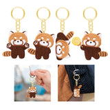 Maxbell Red Panda Keychain Gift Cartoon Creative Cute Hanging for Party Thanksgiving 4.8cmx5cm