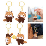 Maxbell Red Panda Keychain Gift Cartoon Creative Cute Hanging for Party Thanksgiving 4.8cmx5cm