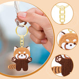 Maxbell Red Panda Keychain Gift Cartoon Creative Cute Hanging for Party Thanksgiving 4.8cmx5cm