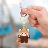 Maxbell Red Panda Keychain Gift Cartoon Creative Cute Hanging for Party Thanksgiving 4.8cmx5cm