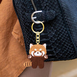 Maxbell Red Panda Keychain Gift Cartoon Creative Cute Hanging for Party Thanksgiving 4.8cmx5cm