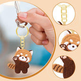 Maxbell Red Panda Keychain Gift Cartoon Creative Cute Hanging for Party Thanksgiving 5cmx5.2cm