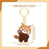 Maxbell Red Panda Keychain Gift Cartoon Creative Cute Hanging for Party Thanksgiving 5cmx5.2cm