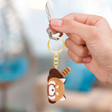 Maxbell Red Panda Keychain Gift Cartoon Creative Cute Hanging for Party Thanksgiving 3.3cmx5.3cm
