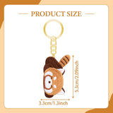 Maxbell Red Panda Keychain Gift Cartoon Creative Cute Hanging for Party Thanksgiving 3.3cmx5.3cm