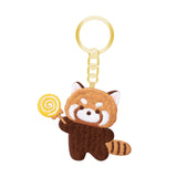 Maxbell Red Panda Keychain Gift Cartoon Creative Cute Hanging for Party Thanksgiving 6.3cmx5cm