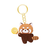 Maxbell Red Panda Keychain Gift Cartoon Creative Cute Hanging for Party Thanksgiving 6.3cmx5cm