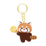 Maxbell Red Panda Keychain Gift Cartoon Creative Cute Hanging for Party Thanksgiving 6.3cmx5cm