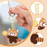 Maxbell Red Panda Keychain Gift Cartoon Creative Cute Hanging for Party Thanksgiving 6.3cmx5cm