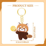 Maxbell Red Panda Keychain Gift Cartoon Creative Cute Hanging for Party Thanksgiving 6.3cmx5cm