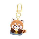 Maxbell Red Panda Keychain Hanging Ornament Cartoon Embroidered Keychain for Holiday Milk Tea