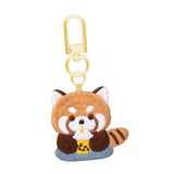 Maxbell Red Panda Keychain Hanging Ornament Cartoon Embroidered Keychain for Holiday Milk Tea