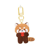 Maxbell Red Panda Keychain Hanging Ornament Cartoon Embroidered Keychain for Holiday Heart