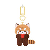 Maxbell Red Panda Keychain Hanging Ornament Cartoon Embroidered Keychain for Holiday Heart
