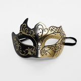 Maxbell 2Pcs Masquerade Masks Fashion Costume Accessory for Cosplay Festival Evening Gold