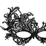 Maxbell 2Pcs Masquerade Masks Fashion Costume Accessory for Cosplay Festival Evening Black