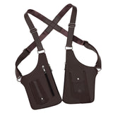Maxbell Underarm Shoulder Bag Stylish Mobile Phone Bag for Running Shopping Hiking Brown
