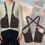 Maxbell Underarm Shoulder Bag Stylish Mobile Phone Bag for Running Shopping Hiking Brown