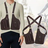 Maxbell Underarm Shoulder Bag Stylish Mobile Phone Bag for Running Shopping Hiking Brown