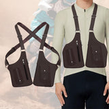 Maxbell Underarm Shoulder Bag Stylish Mobile Phone Bag for Running Shopping Hiking Brown