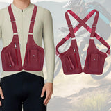 Maxbell Underarm Shoulder Bag Stylish Mobile Phone Bag for Running Shopping Hiking Red