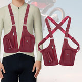 Maxbell Underarm Shoulder Bag Stylish Mobile Phone Bag for Running Shopping Hiking Red