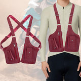 Maxbell Underarm Shoulder Bag Stylish Mobile Phone Bag for Running Shopping Hiking Red