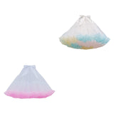 Maxbell Women's Petticoat 45cm Elastic Hoopless for Cosplay Ballet Dance Prom A