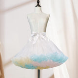 Maxbell Women's Petticoat 45cm Elastic Hoopless for Cosplay Ballet Dance Prom A