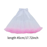 Maxbell Women's Petticoat 45cm Elastic Hoopless for Cosplay Ballet Dance Prom B