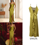 Maxbell Women Summer Dress Sleeveless Evening for Lady Green Birthday Formal Dresses S