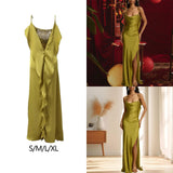 Maxbell Women Summer Dress Sleeveless Evening for Lady Green Birthday Formal Dresses S