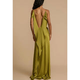 Maxbell Women Summer Dress Sleeveless Evening for Lady Green Birthday Formal Dresses XL