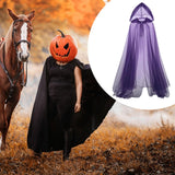 Maxbell Halloween Witch Cloak Long Cape for Mardi Gras Masquerade Stage Performances
