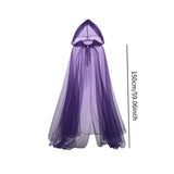 Maxbell Halloween Witch Cloak Long Cape for Mardi Gras Masquerade Stage Performances