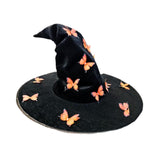 Maxbell Halloween Witch Hat Decor Adults Photo Props for Party Fancy Dress Carnivals Orange Butterfly