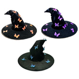 Maxbell Halloween Witch Hat Decor Adults Photo Props for Party Fancy Dress Carnivals Orange Butterfly