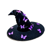 Maxbell Halloween Witch Hat Decor Adults Photo Props for Party Fancy Dress Carnivals Purple Butterfly