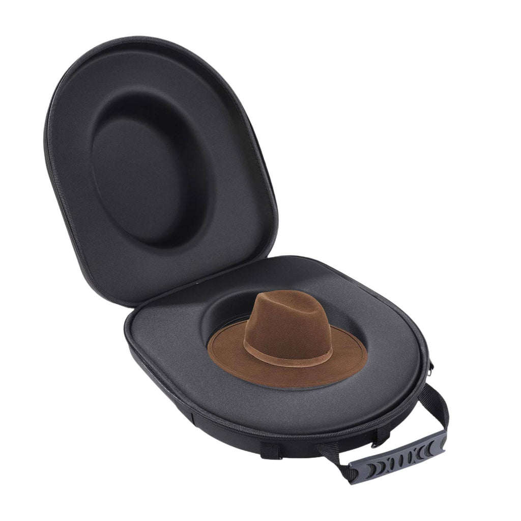 Maxbell Cowboy Hat Box for Travel with Carry Strap Hats Holder Universal Hat Carrier