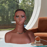 Maxbell Female Mannequin Head Professional Wig Holder for Sunglasses Hairpieces Hats