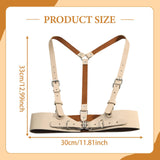 Maxbell Women's Waist Harness Belt Punk Body Waist Belt for Streetwear Festival Lady Khaki